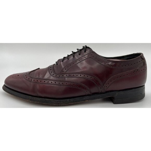 Vintage Florsheim Imperial Men’s 11C Wingtip Oxford Burgundy Leather Dress Shoes main image 11